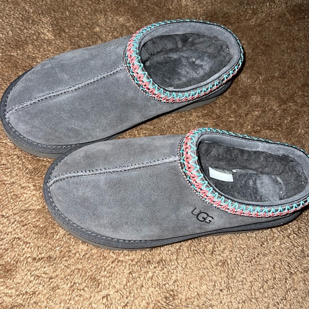 Lightly worn grey Ugg slippers